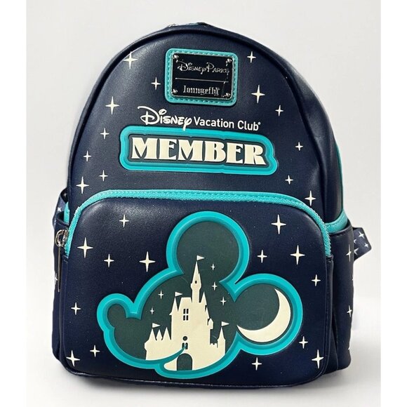 2024 Disney Parks Vacation Club Glows Loungefly Backpack Mickey Icon Castle LF2 - Picture 2 of 7